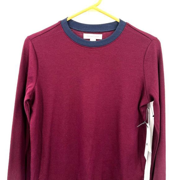 Treasure & Bond Long Sleeve Ringer T-Shirt in Maroon and Navy NWT Size XS - Picture 5 of 8